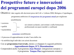 Programmi Europei dopo il 2006