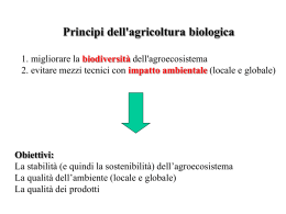 Agricoltura biologica.