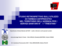 Studio sui farmaci antipsicotici a TS - servizi