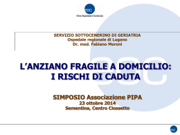 Servizio sottocenerino di geriatria: L`anziano fragile