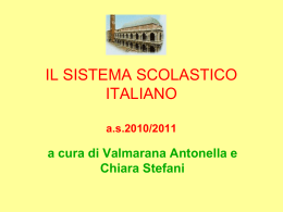 Sintesi del Sistema Scolastico Italiano anno 2010