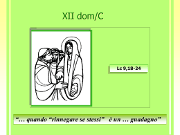Lc 9,18-24 - Parrocchia San Francesco di Assisi Cerignola