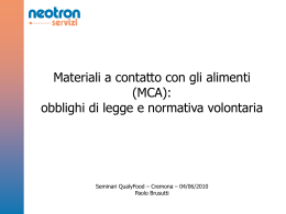 il DM 21/03/73 si. - Associazione Italiana di Tecnologia Alimentare