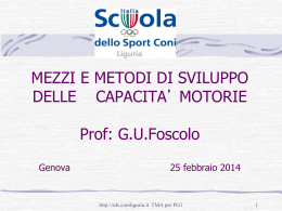 U.Foscolo - Mezzi e metodi di sviluppo delle capacit&agrave;