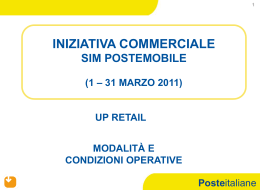 Iniziativa Postemobile UP Retail 1-31 marzo 2011 v6