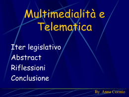 Multimedialit&agrave; e Telematica di Anna Cormio