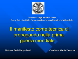 Il manifesto come tecnica di propaganda nella prima guerra