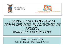 I servizi educativi per la prima infanzia in provincia di Arezzo