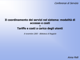 Tariffe e costi - Servizi Bibliotecari della Provincia di Reggio Emilia
