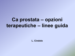 Cancro prostata infemieristica opzioni terapeutiche