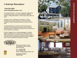 L`Auberge Beaus&eacute;jour 1 800 265-2895