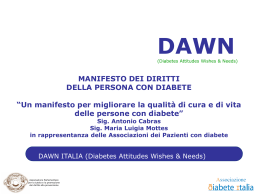 Presentazione del manifesto diritti persona con diabete