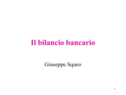 Il bilancio bancario - Facolt&agrave; di Scienze Economiche ed Aziendali