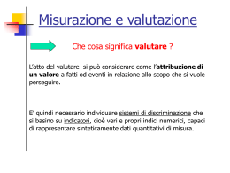 Misurazione e valutazione