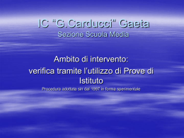 Presentazione dell`Istituto Comprensivo "Carducci" di Gaeta