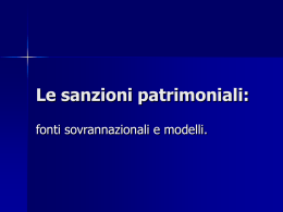 Le sanzioni patrimoniali