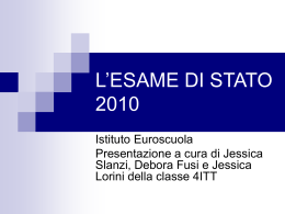 L`ESAME DI STATO 2010