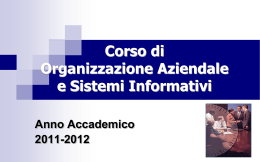 5 Organizzazione e Sistemi Informativi