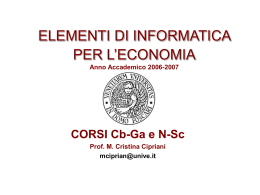 INFORMATICA (idoneit&agrave;) Anno Accademico 2001-2002