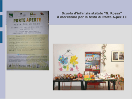il mercatino per la festa di Porte A.per.TE