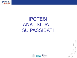 Ipotesi per un`analisi dei dati su Passidati