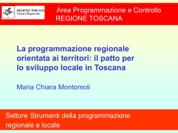 il patto per lo sviluppo locale in Toscana