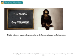 Digital Literacy ovvero la promozione dell`e-gov attraverso l`e