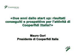 Presentazione dell`intervento del Presidente Mauro Gori