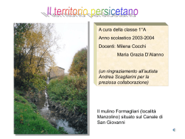 "il territorio persicetano" 1a - Istituto Comprensivo San Giovanni in