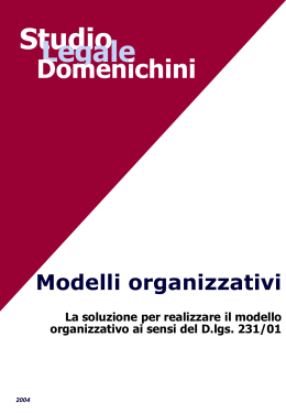 Modelli organizzativi