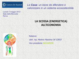 La scossa energetica all`economia
