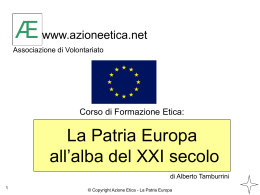 La Patria Europa all`alba del XXI secolo
