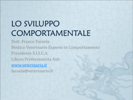 LO SVILUPPO COMPORTAMENTALE