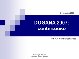 LA CONTROVERSIA DOGANALE