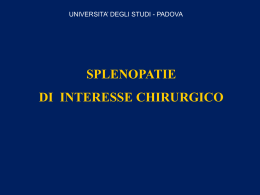 splenopatie di interesse chirurgico