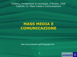 MASS MEDIA E COMUNICAZIONE - “G. Veronese”