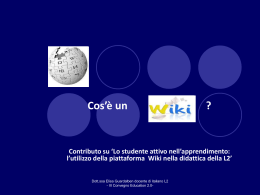 Cos`&egrave; un wiki? - Education 2.0