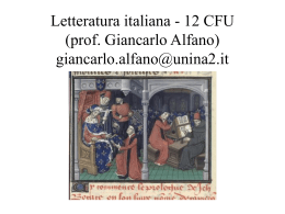 Alfano (presentazione triennio Lettere 2013  2014)