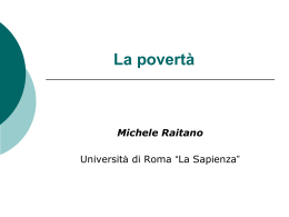 La povert&agrave; relativa
