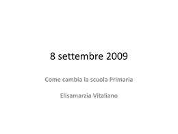 Come cambia la scuola primaria (Vitaliano)
