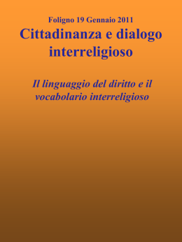 Cittadinanza e dialogo interreligioso