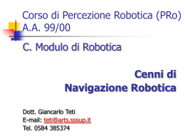 Il problema della Navigazione Robotica