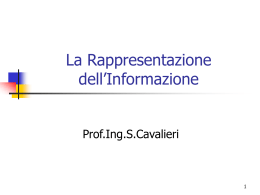 La rappresentazione dell`informazione