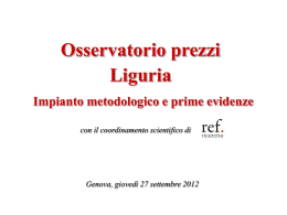 L`impianto metodologico