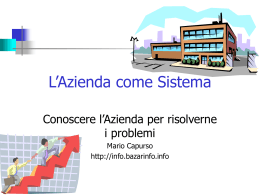 L`Azienda come Sistema