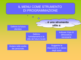 IL MENU COME STRUMENTO DI MARKETING