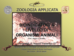 Introduzione bioindicatori animali