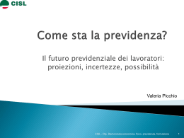 Come sta la previdenza?