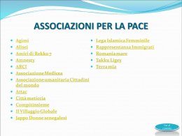Panorama associazioni e contatti