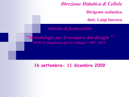 Metodologie per il recupero del disagio